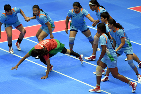 India women during the Kabaddi