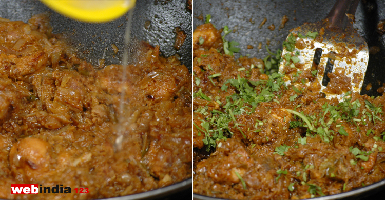 pepper powder and chopped coriander leaves