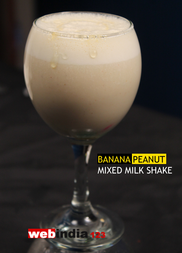 Banana Peanut Mixed Milk Shake