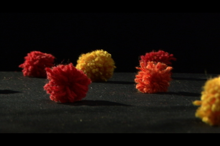 Pom poms in different colours