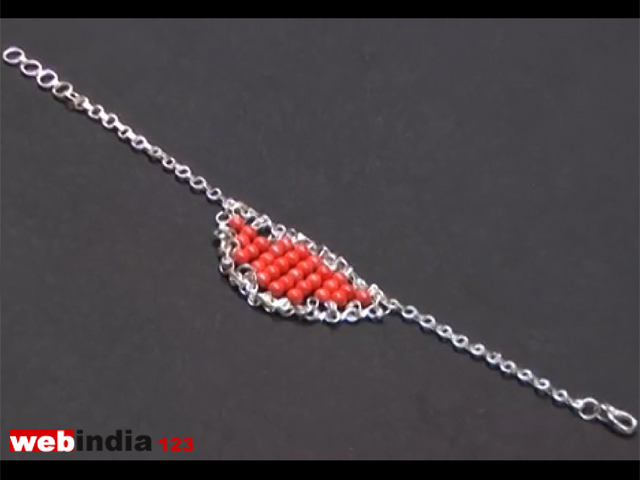 Ruby-Bead chain Bracelet