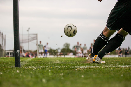 Corner kick of football