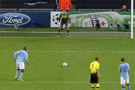 Penalty kick of football
