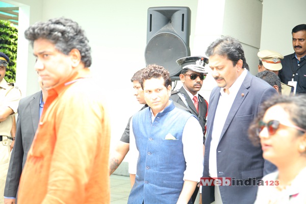 Sachin Tendulkar visits his waterfront villa in Panangad