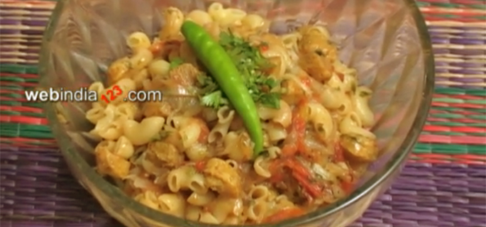 Macaroni with Soya Chunks