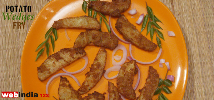 Potato Wedges Fried