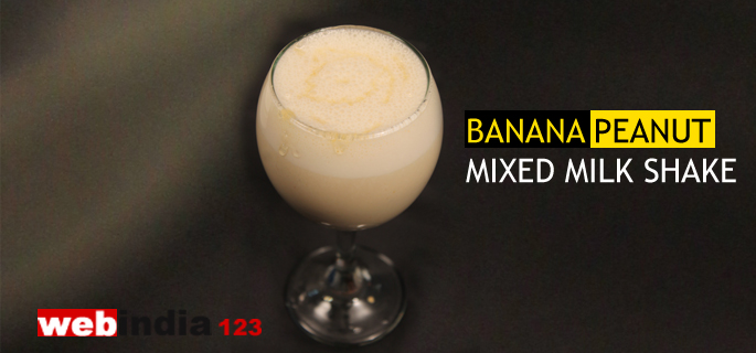 Banana Peanut Mixed Milk Shake