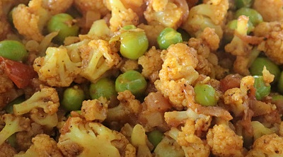 Cauliflower Peas Egg Kaima