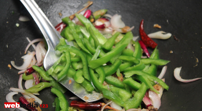 Add chopped green chillies