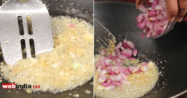 ginger garlic paste and shallots