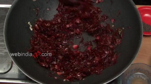 grated beetroot