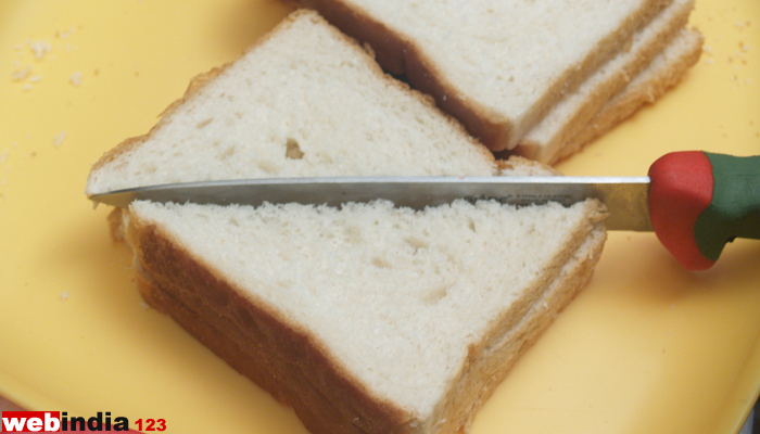 bread slices cut them diagonally