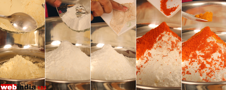 mix besan, rice flour
