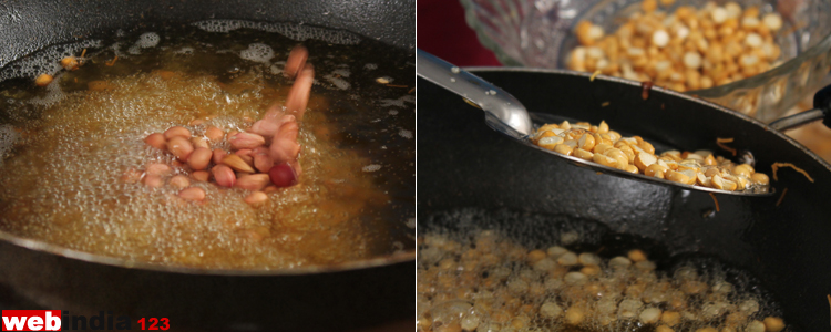 peanuts and channa dal