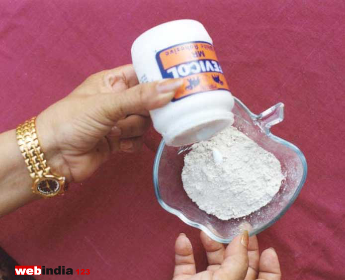 Mixing clay, ceramic powder