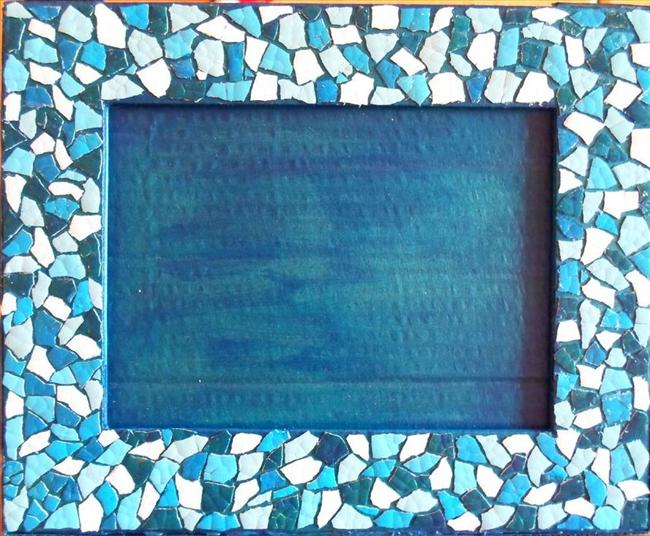 Egg shell mosaic frame