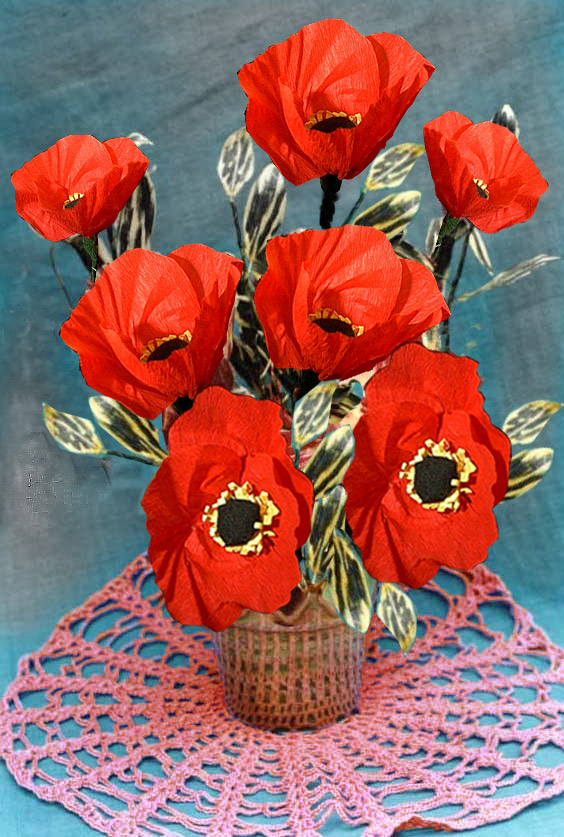 Crafts Poppy Flowers making at home