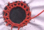 Chain stitch with the round mirror 