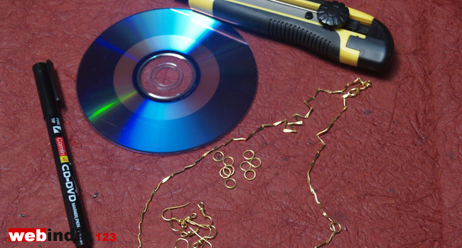 Upcycled CD Jewelry Materials