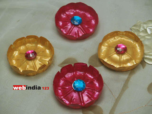 Decorated Plastic flowers