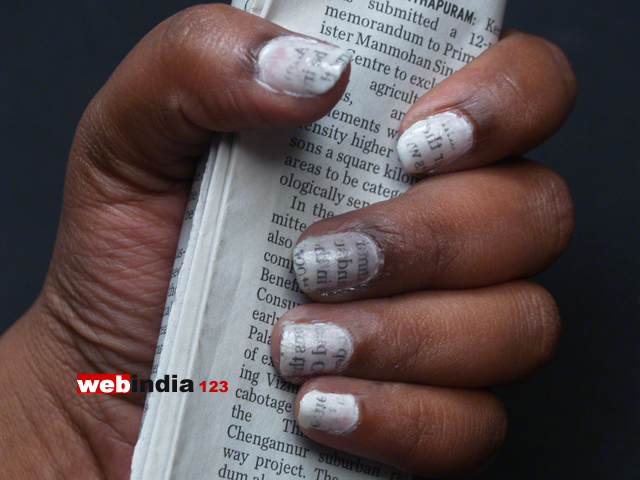 Newspaper Nail Art