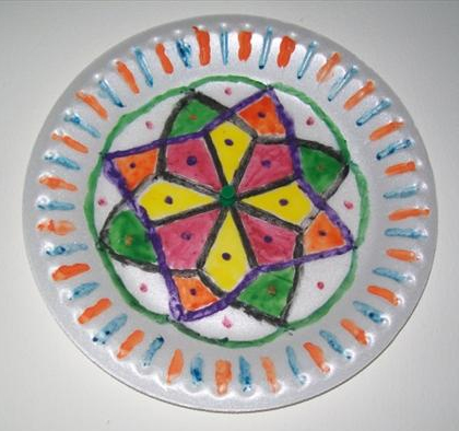 Paper plate decoration