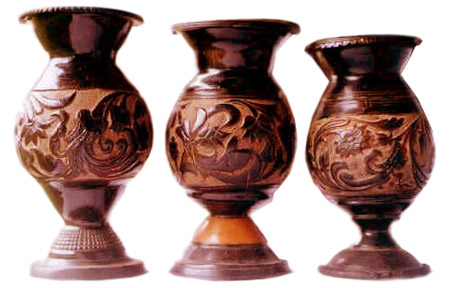 Crafts Decoration Coconut Shell Flower Vases Of Kerala Indian Handicrafts