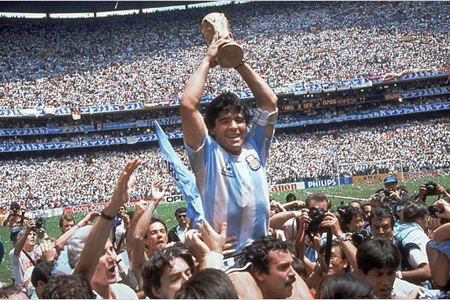 Captain Maradona lights up the world – with a helping hand