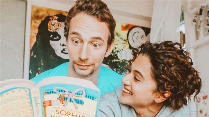 Taapsee Pannu makes first public appearance post wedding with Mathias Boe
