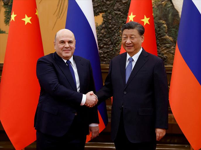 Russian PM Mikhail Mishustin meets with Chinese President Xi