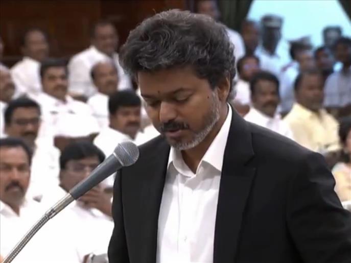 Tamil Nadu CM Joseph Vijay takes oath as MLA at Chennai secretariat
