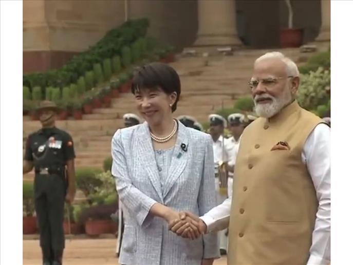 Japanese PM Sanae Takaichi accorded formal welcome at Rashtrapti Bhavan